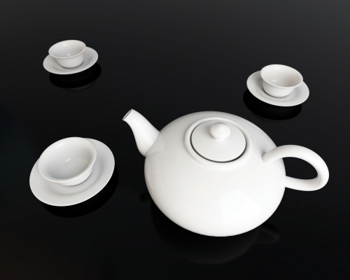 Green Tra Pot ,Cup,Saucer